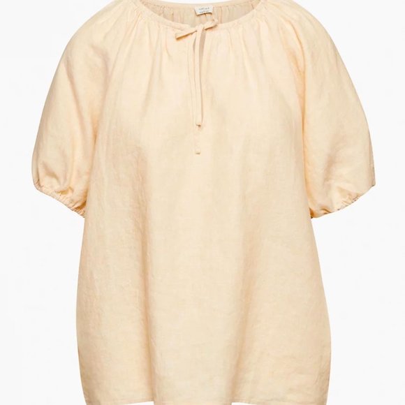 Aritzia Wilfred Dickinson Linen Blouse | Beige | Size: S - Picture 5 of 6